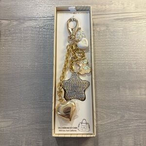 Eye Candy Los Angeles Starlight Sweetheart bag charm and key chain rhinestone